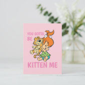 Flintstenen | Pebbles & Haar tijger Uitnodiging Briefkaart (Staand voorkant)