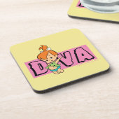 Flintstenen | Pebbles - Little Diva Bier Onderzetter (Linkerzijde)