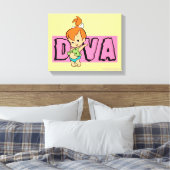 Flintstenen | Pebbles - Little Diva Canvas Afdruk (Insitu (Slaapkamer))
