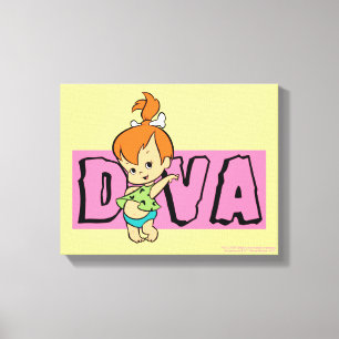 Flintstenen   Pebbles - Little Diva Canvas Afdruk