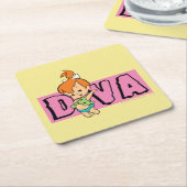 Flintstenen | Pebbles - Little Diva Kartonnen Onderzetters (Schuin)