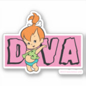 Flintstenen | Pebbles - Little Diva Sticker (Voorkant)