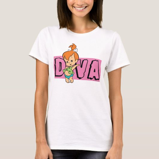 Flintstenen | Pebbles - Little Diva T-shirt (Voorkant)