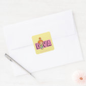 Flintstenen | Pebbles - Little Diva Vierkante Sticker (Envelop)