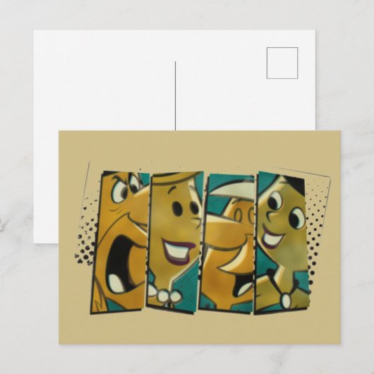 Flintstenen | Retro Comic Character Panels Briefkaart (Voorkant / Achterkant)