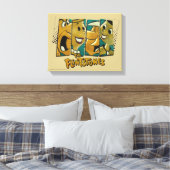 Flintstenen | Retro Comic Character Panels Canvas Afdruk (Insitu (Slaapkamer))