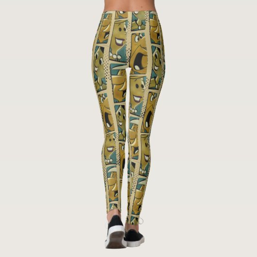 Flintstenen | Retro Comic Character Panels Leggings (Achterkant)