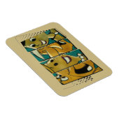 Flintstenen | Retro Comic Character Panels Magneet (Rechterzijde)