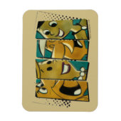 Flintstenen | Retro Comic Character Panels Magneet (Verticaal)