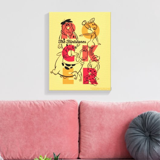 Flintstenen | ROCKER Canvas Afdruk (Insitu (Woonkamer))