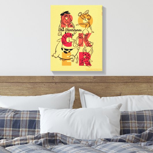 Flintstenen | ROCKER Canvas Afdruk (Insitu (Slaapkamer))