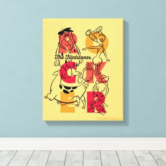 Flintstenen | ROCKER Canvas Afdruk (Insitu (Houten vloer))