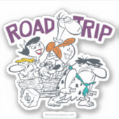 Flintstenen | Wegvervoer Sticker (Voorkant)