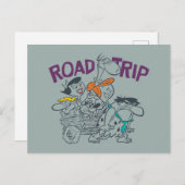 Flintstenen | Wegvervoer Uitnodiging Briefkaart (Voorkant / Achterkant)