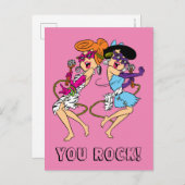 Flintstenen | Wilma & Betty Rock Stars Briefkaart (Voorkant / Achterkant)