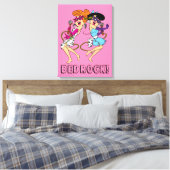 Flintstenen | Wilma & Betty Rock Stars Canvas Afdruk (Insitu (Slaapkamer))