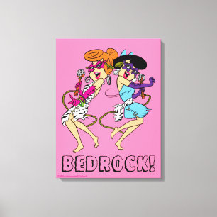 Flintstenen   Wilma & Betty Rock Stars Canvas Afdruk