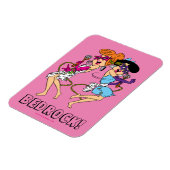 Flintstenen | Wilma & Betty Rock Stars Magneet (Linkerzijde)