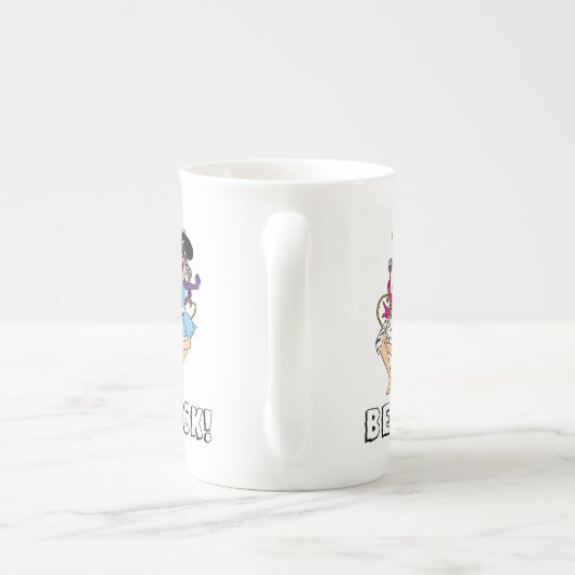 Flintstenen | Wilma & Betty Rock Stars Porselein Kop (Achterkant)