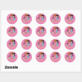 Flintstenen | Wilma & Betty Rock Stars Ronde Sticker (Vel)