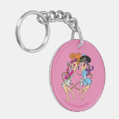 Flintstenen | Wilma & Betty Rock Stars Sleutelhanger (Voorkant Links)