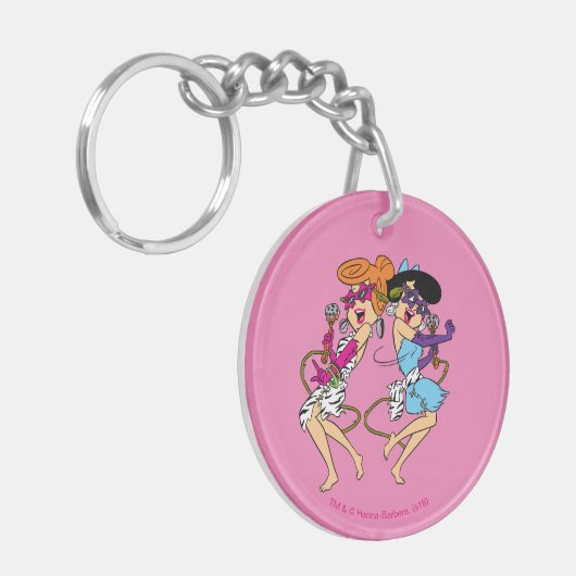Flintstenen | Wilma & Betty Rock Stars Sleutelhanger (Voorkant Links)