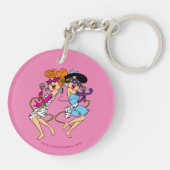 Flintstenen | Wilma & Betty Rock Stars Sleutelhanger (Achterkant)