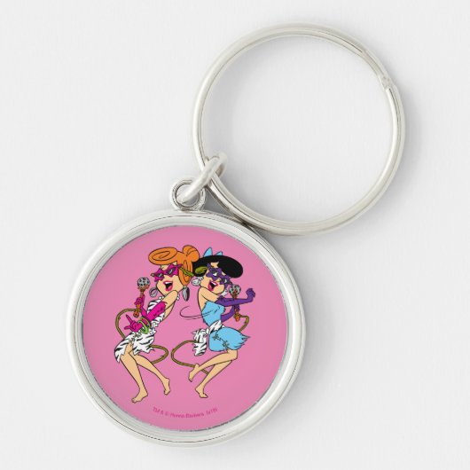 Flintstenen | Wilma & Betty Rock Stars Sleutelhanger (Voorkant)