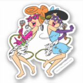 Flintstenen | Wilma & Betty Rock Stars Sticker (Voorkant)