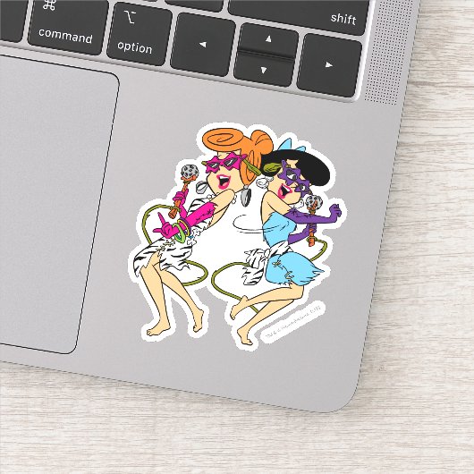 Flintstenen | Wilma & Betty Rock Stars Sticker (Detail)