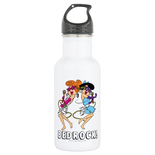 Flintstenen | Wilma & Betty Rock Stars Waterfles (Voorkant)