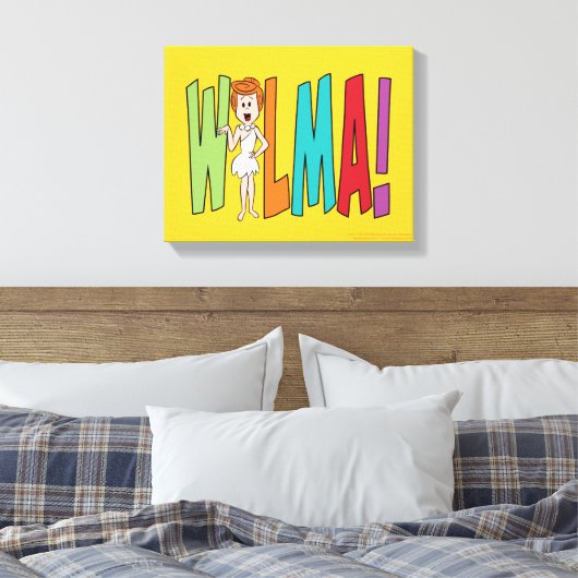 Flintstenen | WILMA! Canvas Afdruk (Insitu (Slaapkamer))