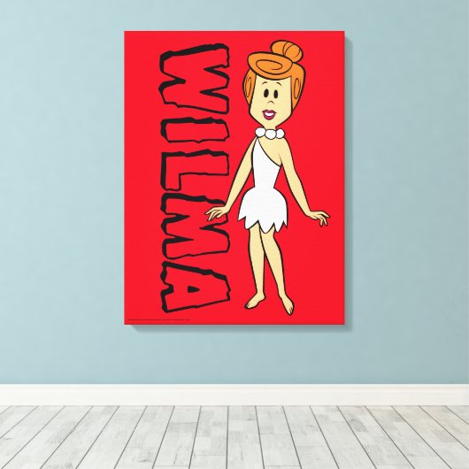 Flintstenen | Wilma Flintstone Canvas Afdruk (Insitu (Houten vloer))