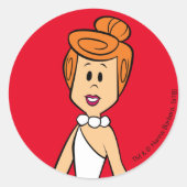 Flintstenen | Wilma Flintstone Ronde Sticker (Voorkant)