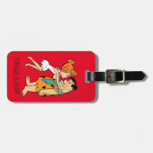 Flintstenen | Wilma Kissing Fred Bagagelabel (Voorkant horizontaal)