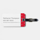 Flintstenen | Wilma Kissing Fred Bagagelabel (Achterkant horizontaal)