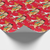 Flintstenen | Wilma Kissing Fred Cadeaupapier (Hoek)