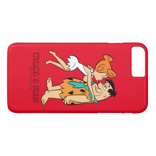 Flintstenen | Wilma Kissing Fred Case-Mate iPhone Case (Achterkant (Horizontaal))