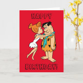 Flintstenen | Wilma Kissing Fred Kaart (Gele Bloem)