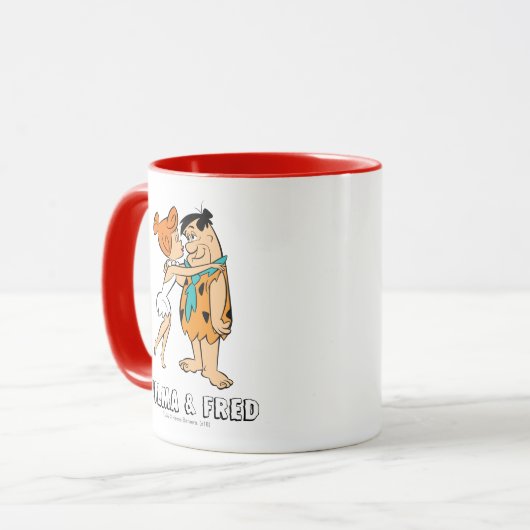 Flintstenen | Wilma Kissing Fred Mok (Voorkant links)