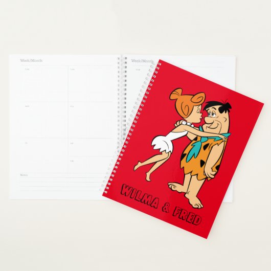 Flintstenen | Wilma Kissing Fred Planner (Display)