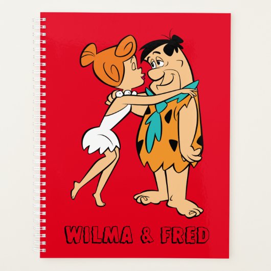 Flintstenen | Wilma Kissing Fred Planner (Voorkant)