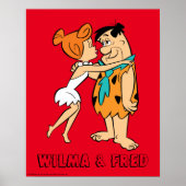 Flintstenen | Wilma Kissing Fred Poster (Voorkant)