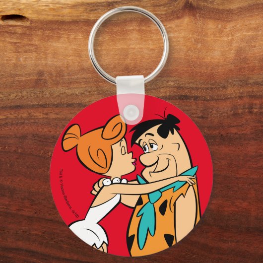 Flintstenen | Wilma Kissing Fred Sleutelhanger (Voorkant)