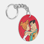 Flintstenen | Wilma Kissing Fred Sleutelhanger (Voorkant Links)