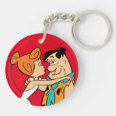 Flintstenen | Wilma Kissing Fred Sleutelhanger (Achterkant)