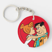 Flintstenen | Wilma Kissing Fred Sleutelhanger (Voorkant)