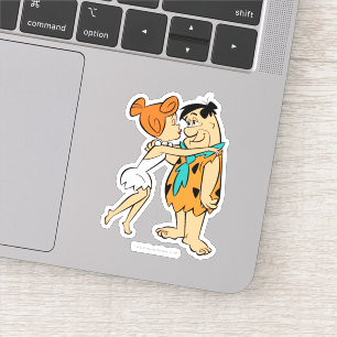 Flintstenen   Wilma Kissing Fred Sticker