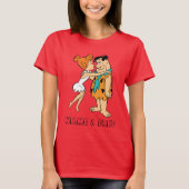 Flintstenen | Wilma Kissing Fred T-shirt (Voorkant)