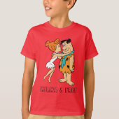 Flintstenen | Wilma Kissing Fred T-shirt (Voorkant)
